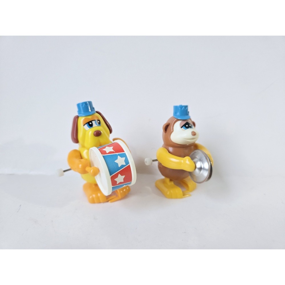 Vintage Tomy wind up walker‎ toy monkey dog drum works